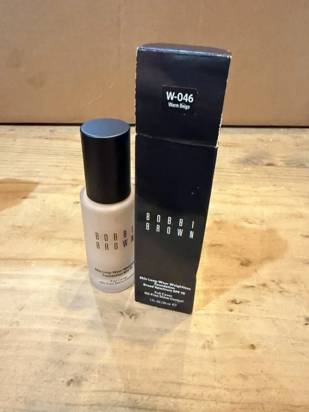 Bobbi Brown Weightless Skin Foundation SPF 15 W-046 Warm Beige 0.44oz / 13ml New